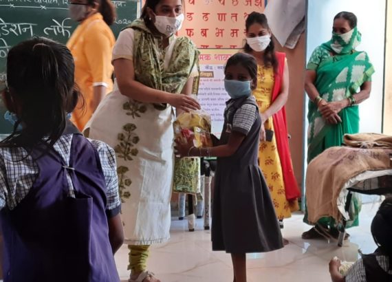 Grocery distribution to the Aadivasi tribal people at Palghar